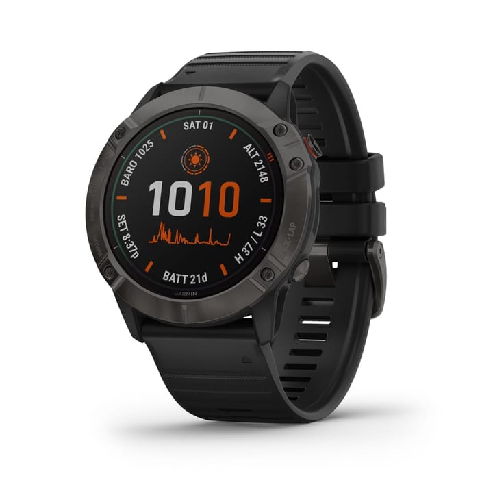 Garmin Fenix 6x Pro Solar Ti Gray Dlc W/Black Band Garmin Garmin Fenix 6x Pro Solar Ti Gray Dlc W/Black Band Garmin