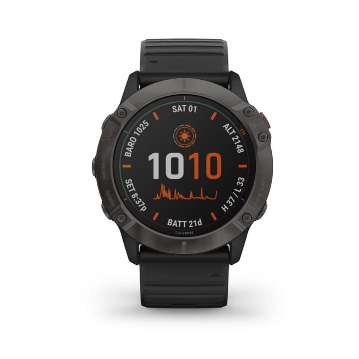 Garmin Fenix 6x Pro Solar Ti Gray Dlc W/Black Band Garmin