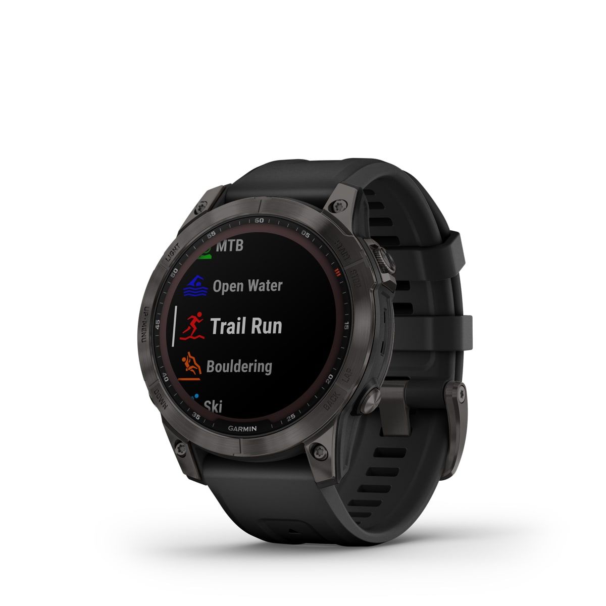 Garmin Fenix 7 Sapphire Solar, Carbon Gray Titanium Dlc W/Black Band