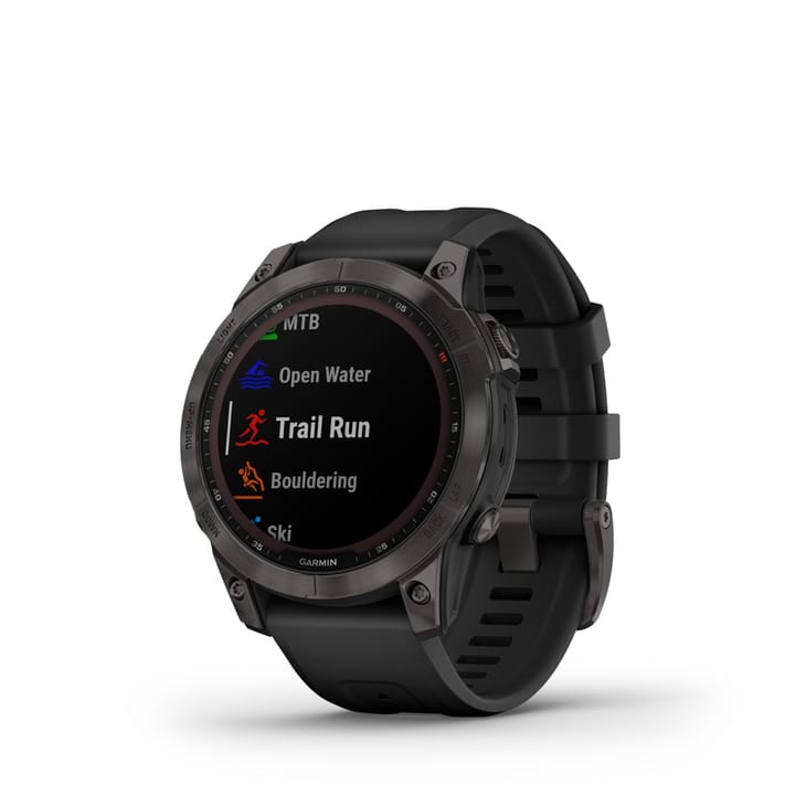 Garmin Fenix 7 Sapphire Solar, Carbon Gray Titanium Dlc W/Black Band Garmin Garmin Fenix 7 Sapphire Solar, Carbon Gray Titanium Dlc W/Black Band Garmin