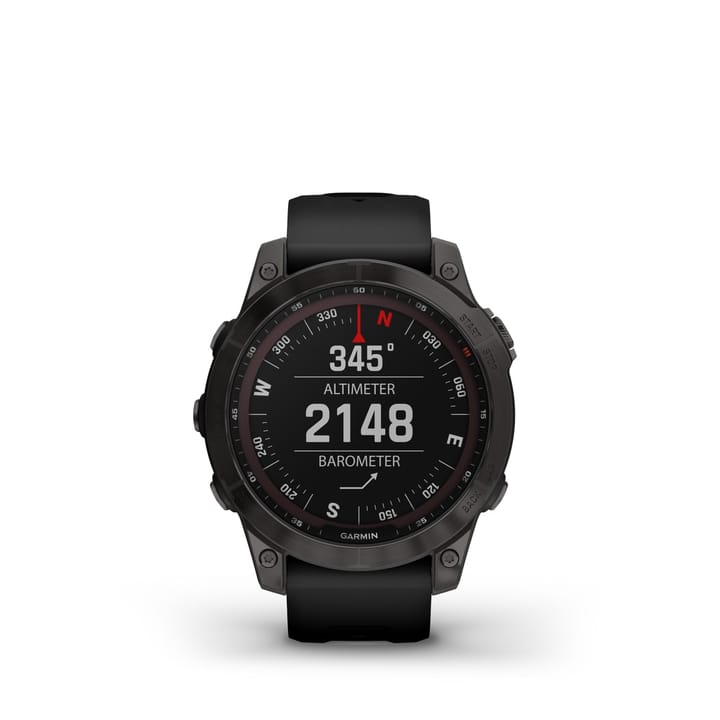 Garmin Fenix 7 Sapphire Solar, Carbon Gray Titanium Dlc W/Black Band Garmin