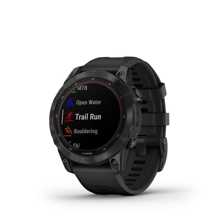Garmin Fenix 7 Sapphire Solar, Black Titanium Dlc W/Black Band Garmin