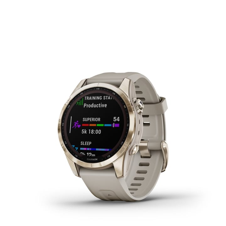 Garmin Fenix 7s Sapphire Sol, Cream Gold Ti W/ Light Sand Band Emea Cream Gold/Light Sand Garmin