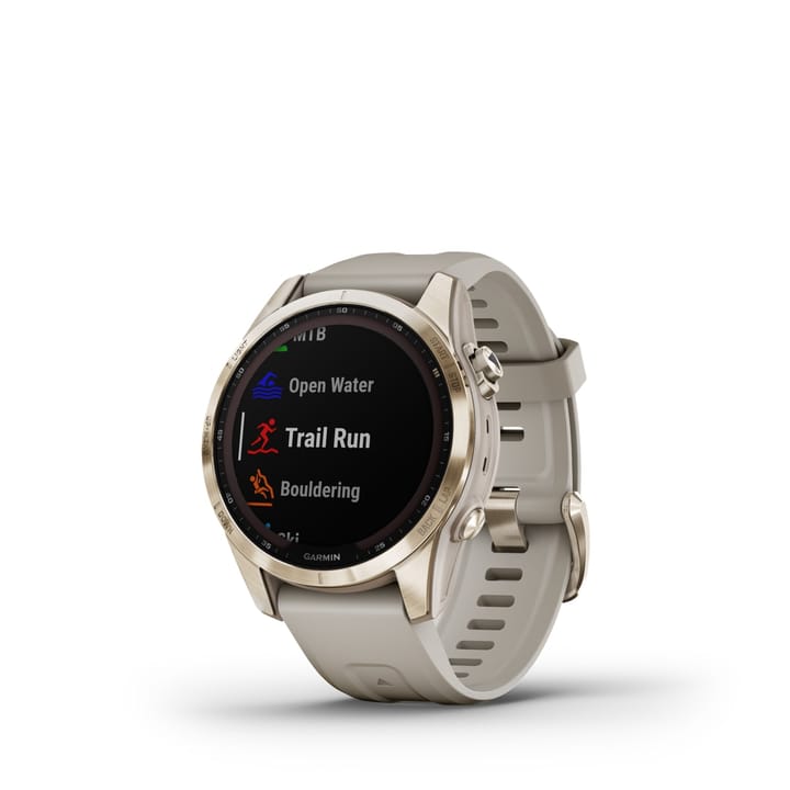 Garmin Fenix 7s Sapphire Solar, Cream Gold Titanium Dlc W/Light Sand Band Garmin Garmin Fenix 7s Sapphire Solar, Cream Gold Titanium Dlc W/Light Sand Band Garmin