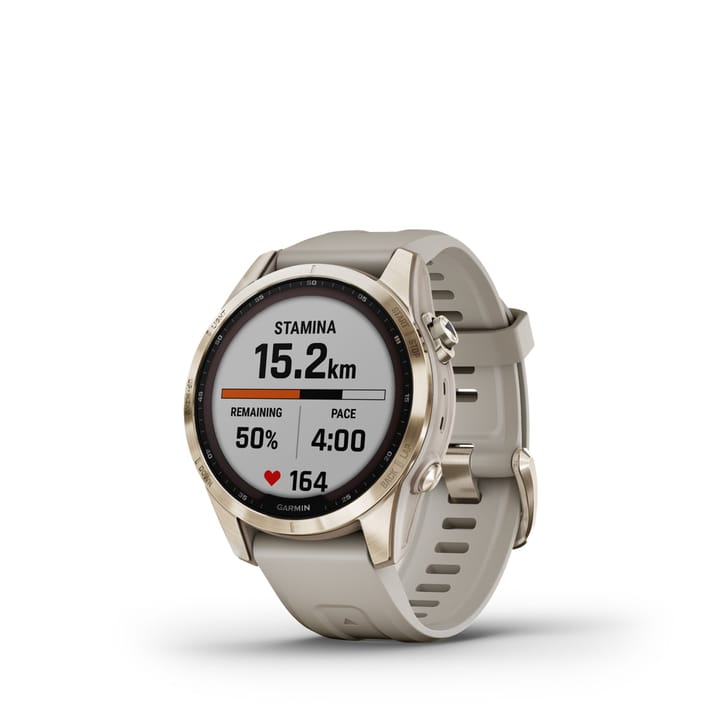Garmin Fenix 7s Sapphire Solar, Cream Gold Titanium Dlc W/Light Sand Band Garmin Garmin Fenix 7s Sapphire Solar, Cream Gold Titanium Dlc W/Light Sand Band Garmin