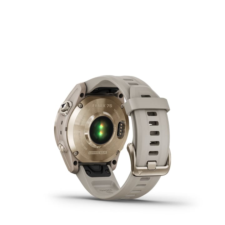 Garmin Fenix 7s Sapphire Solar, Cream Gold Titanium Dlc W/Light Sand Band Garmin Garmin Fenix 7s Sapphire Solar, Cream Gold Titanium Dlc W/Light Sand Band Garmin