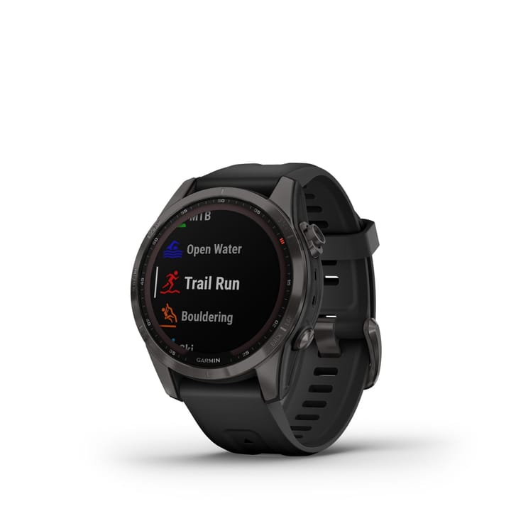 Garmin Fenix 7s Sapphire Solar, Carbon Gray Titanium Dlc W/Black Band Garmin Garmin Fenix 7s Sapphire Solar, Carbon Gray Titanium Dlc W/Black Band Garmin