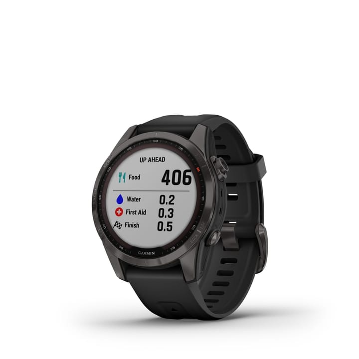 Garmin Fenix 7s Sapphire Solar, Carbon Gray Titanium Dlc W/Black Band Garmin