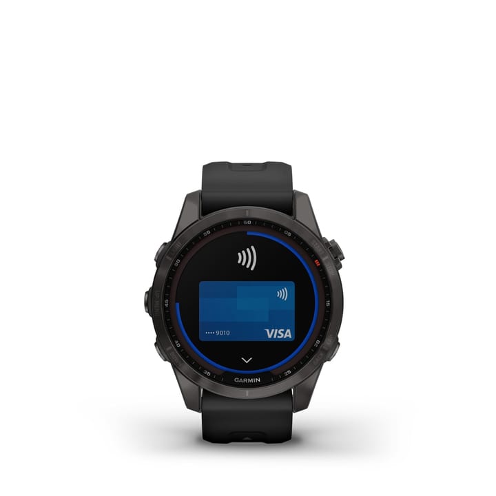 Garmin Fenix 7s Sapphire Solar, Carbon Gray Titanium Dlc W/Black Band Garmin Garmin Fenix 7s Sapphire Solar, Carbon Gray Titanium Dlc W/Black Band Garmin
