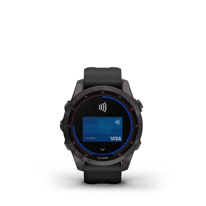 Garmin Fenix 7s Sapphire Solar, Carbon Gray Titanium Dlc W/Black Band Garmin