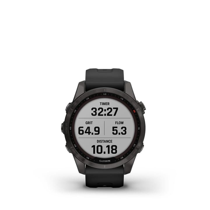 Garmin Fenix 7s Sapphire Solar, Carbon Gray Titanium Dlc W/Black Band Garmin