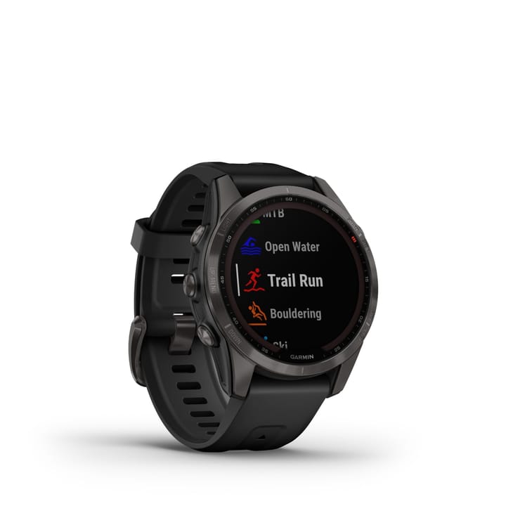 Garmin Fenix 7s Sapphire Solar, Carbon Gray Titanium Dlc W/Black Band Garmin Garmin Fenix 7s Sapphire Solar, Carbon Gray Titanium Dlc W/Black Band Garmin