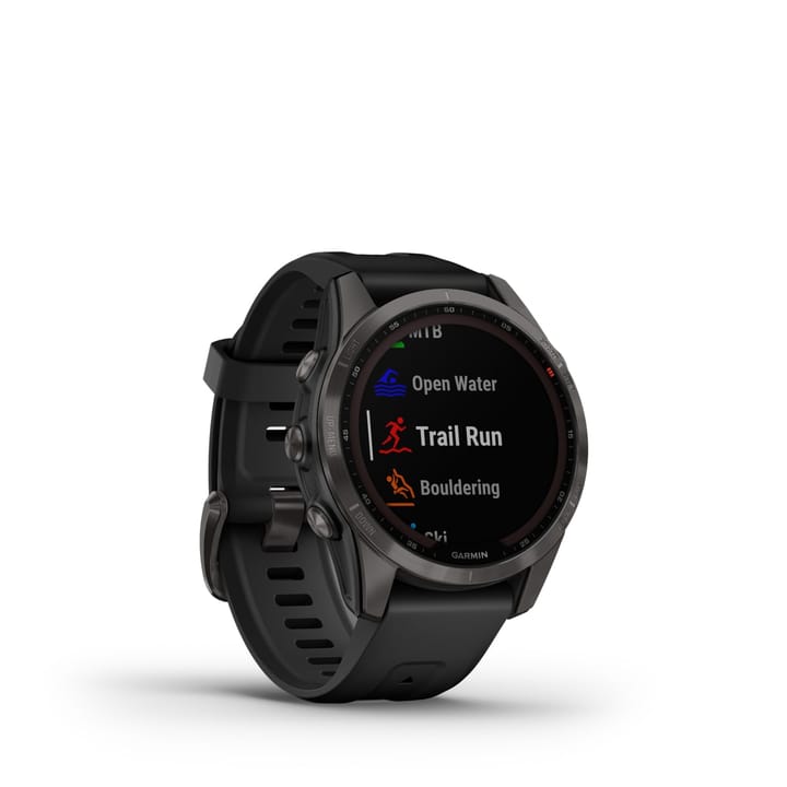 Garmin Fenix 7s Sapphire Solar, Carbon Gray Titanium Dlc W/Black Band Garmin