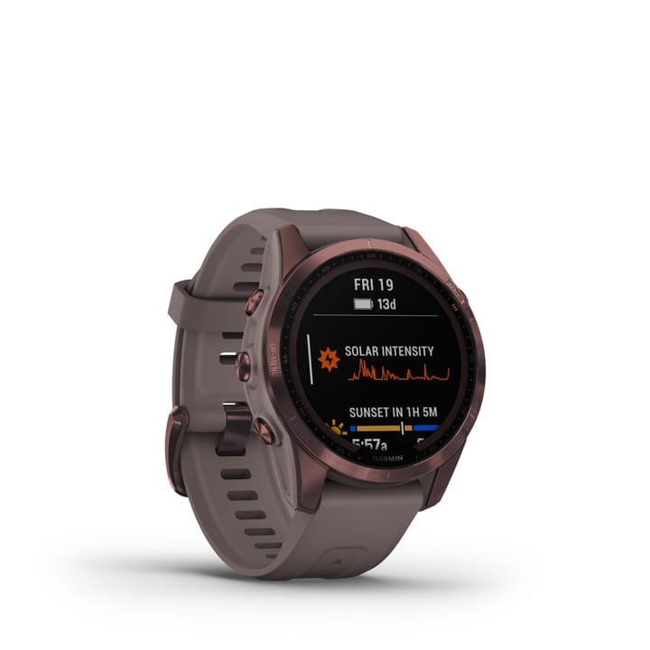 Garmin Fenix 7s Sapphire Solar, Dark Bronze Titanium Dlc W/Shale Gray Band Garmin Garmin Fenix 7s Sapphire Solar, Dark Bronze Titanium Dlc W/Shale Gray Band Garmin