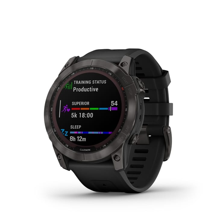 Garmin Fenix 7x Sapphire Solar, Carbon Gray Titanium Dlc W/Black Band Garmin