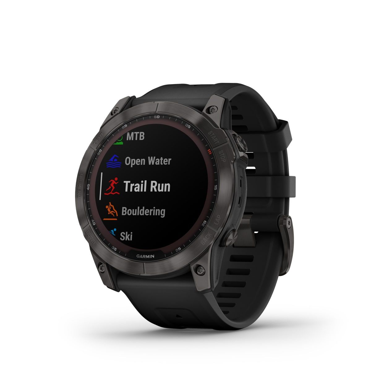 Garmin Fenix 7x Sapphire Solar, Carbon Gray Titanium Dlc W/Black Band