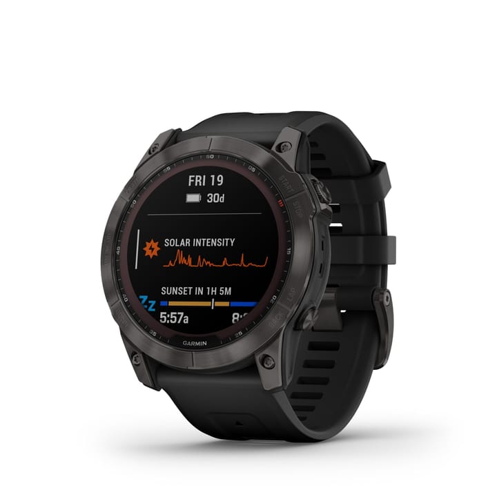 Garmin Fenix 7x Sapphire Solar, Carbon Gray Titanium Dlc W/Black Band Garmin