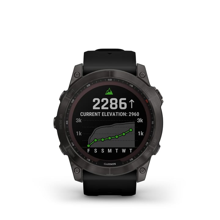 Garmin Fenix 7x Sapphire Solar, Carbon Gray Titanium Dlc W/Black Band Garmin