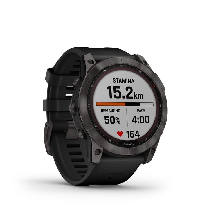 Garmin Fenix 7x Sapphire Solar, Carbon Gray Titanium Dlc W/Black Band Garmin