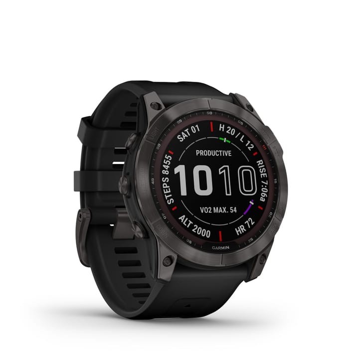 Garmin Fenix 7x Sapphire Solar, Carbon Gray Titanium Dlc W/Black Band Garmin