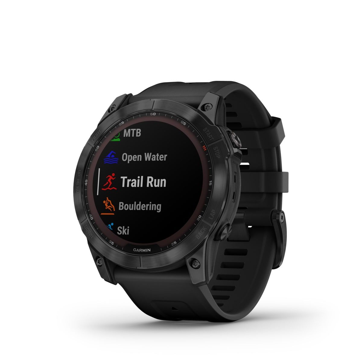 Garmin Fenix 7x Sapphire Solar, Black Titanium Dlc W/Black Band