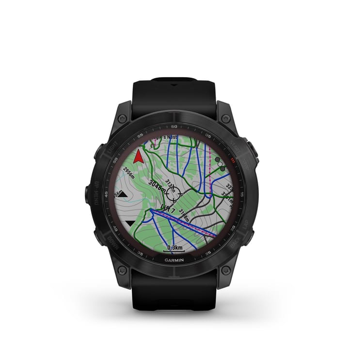 Garmin Fenix 7x Sapphire Solar, Black Titanium Dlc W/Black Band Garmin Garmin Fenix 7x Sapphire Solar, Black Titanium Dlc W/Black Band Garmin