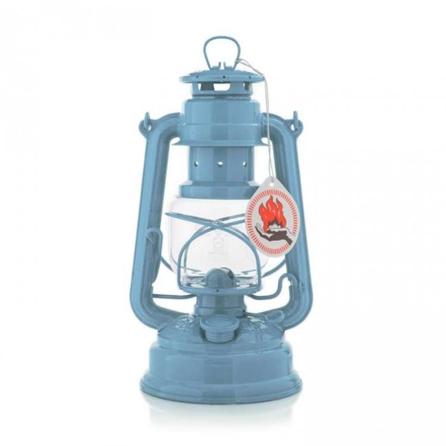 276 Hurricane Lantern Pastel Blue