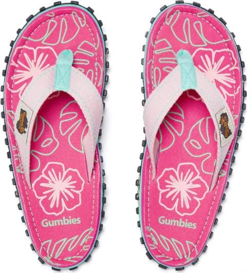 Gumbies Unisex Islander Blush Hibiscus Gumbies