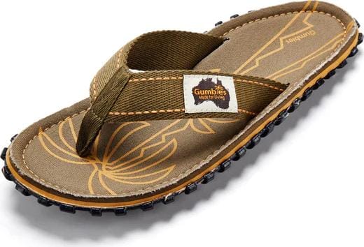 Gumbies Unisex Islander Palm Leaf Khaki Gumbies