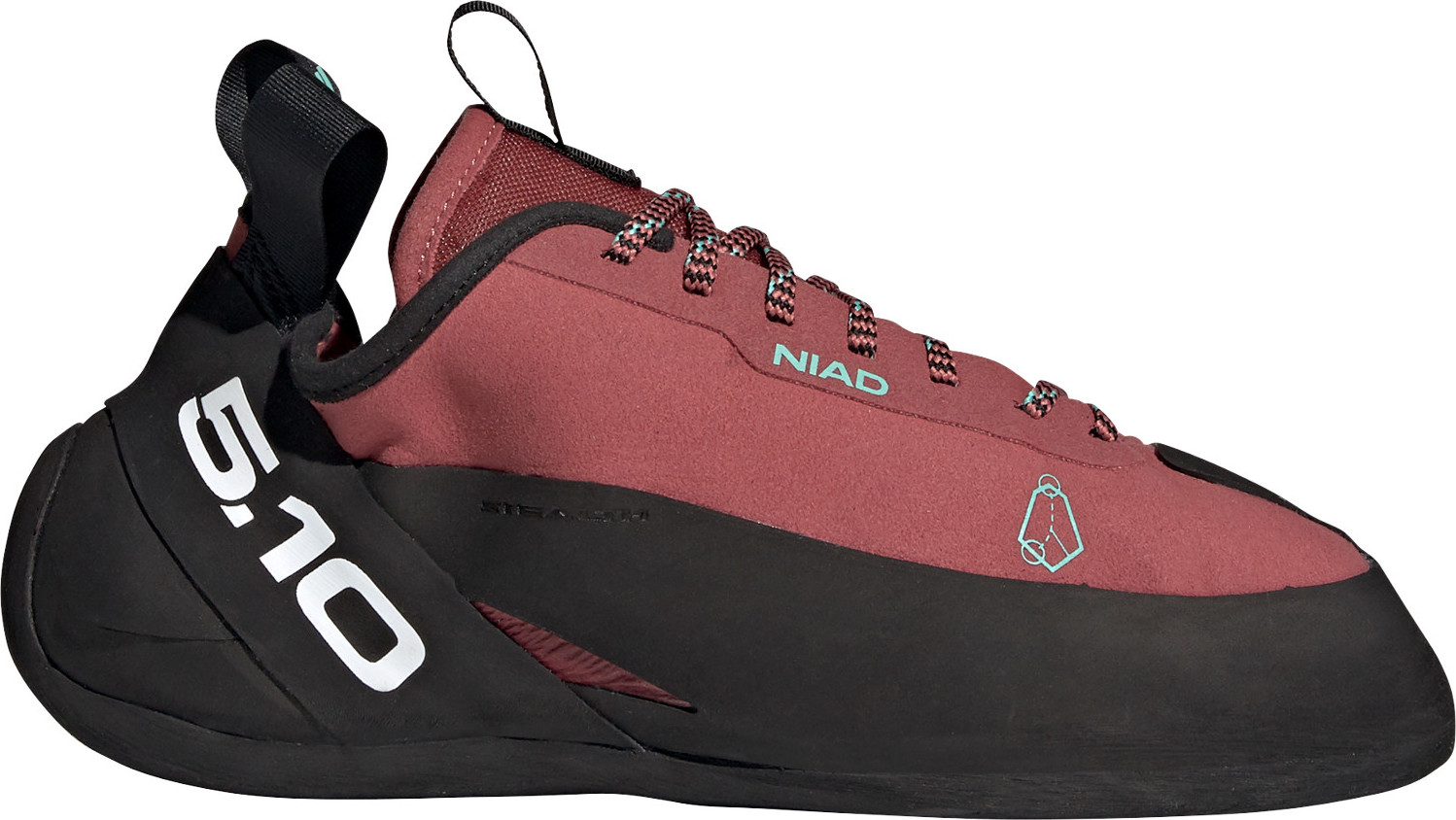 Five Ten Unisex Niad Lace Climbing Shoes Core Black/Crew Red/Acid Mint