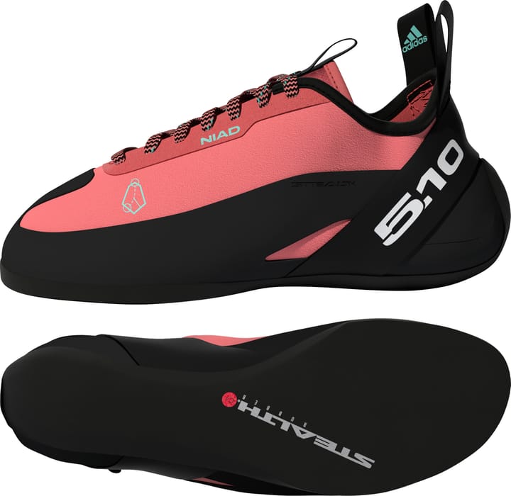 FiveTen Unisex Niad Lace Climbing Shoes Core Black/Crew Red/Acid Mint FiveTen