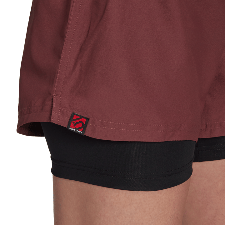 Women's Two-in-One Climb Shorts Quiet Crimson/Black FiveTen