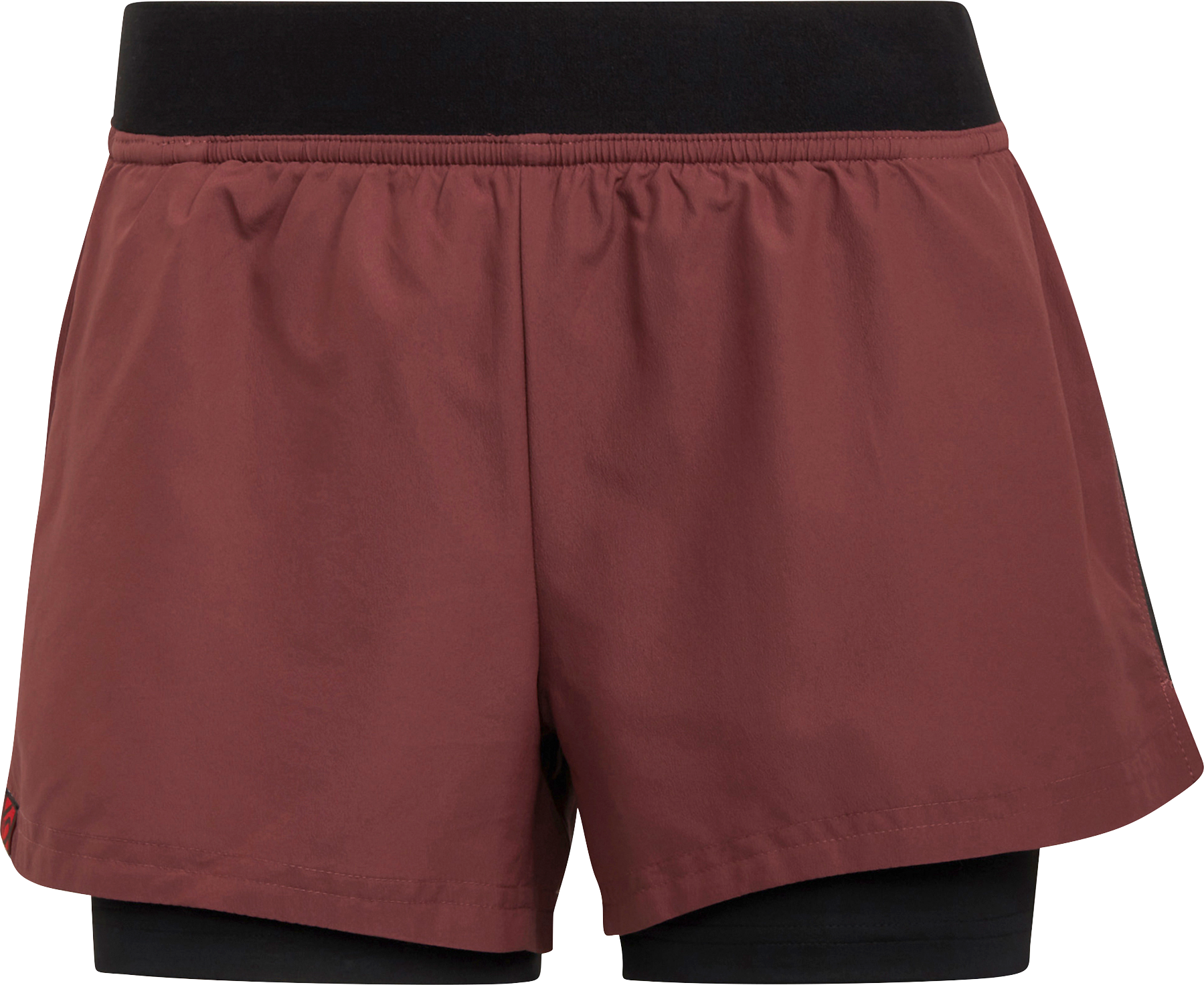 Women’s Two-in-One Climb Shorts Quiet Crimson/Black