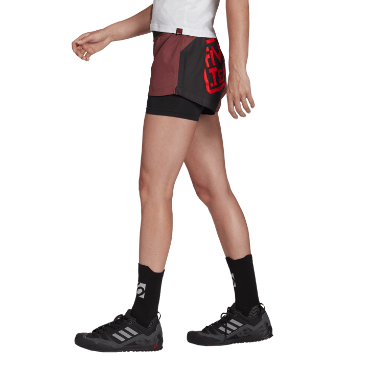 Women's Two-in-One Climb Shorts Quiet Crimson/Black FiveTen