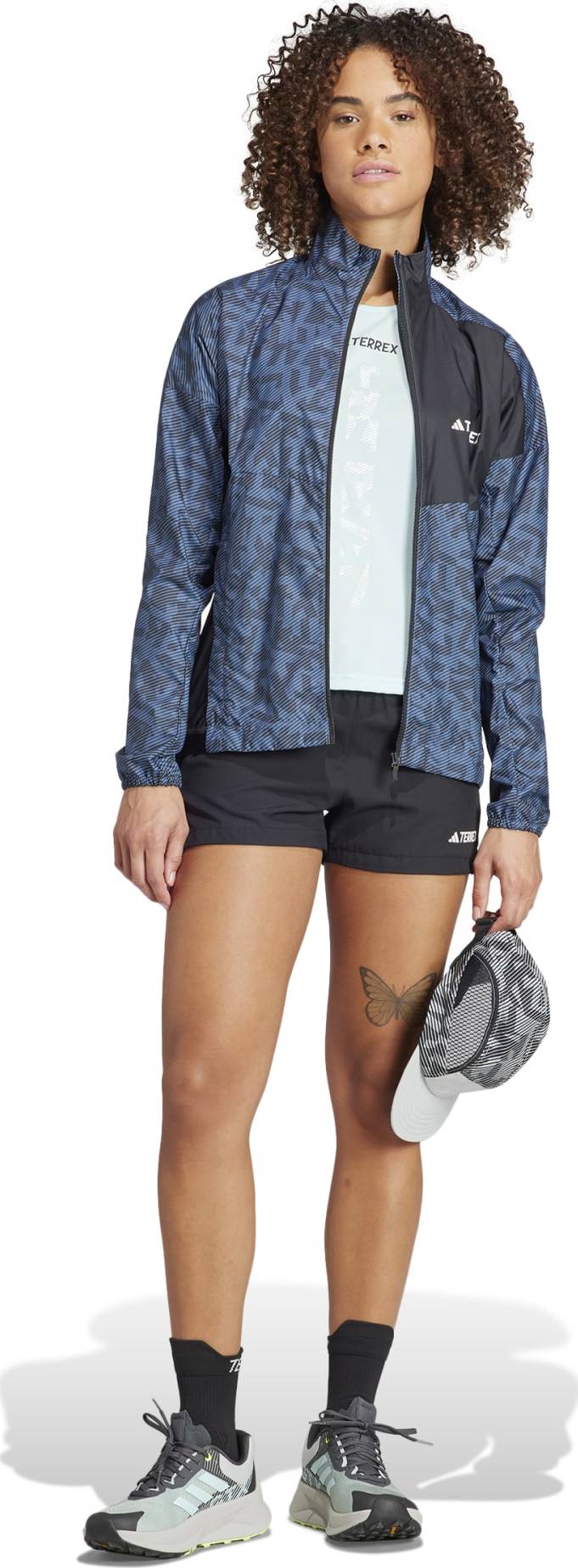 FiveTen Women's TERREX Trail Running Wind Jacket Wonste/Black FiveTen