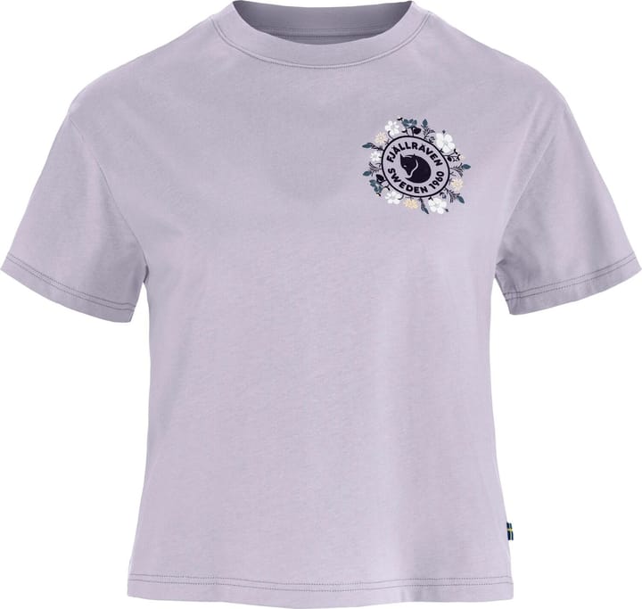 Fjällräven Women's Fjällblomster Logo T-Shirt Lavender Mist Fjällräven
