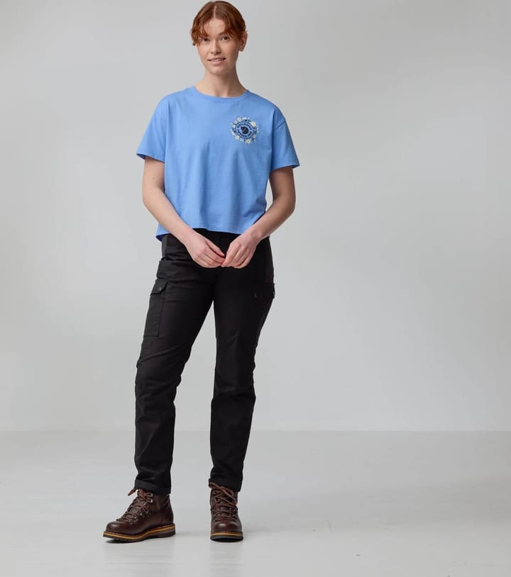 Fjällräven Women's Fjällblomster Logo T-Shirt Lavender Mist Fjällräven