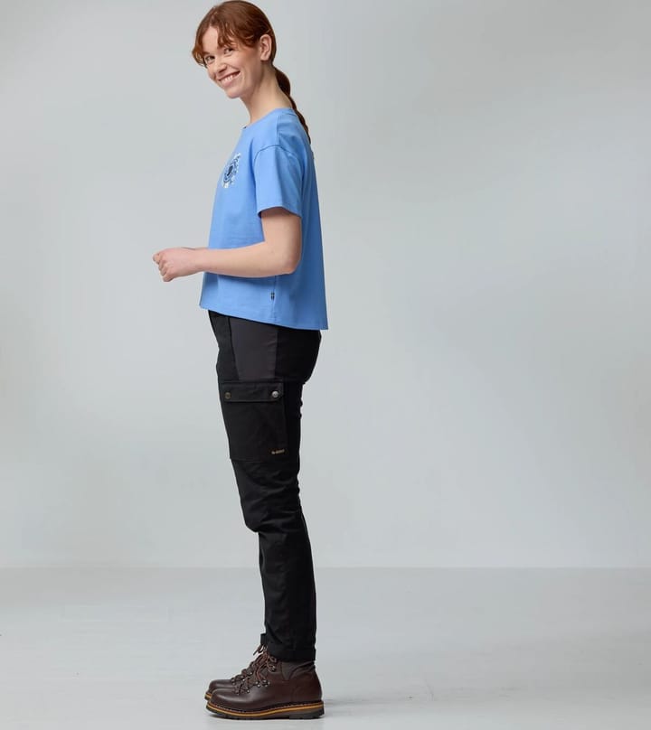 Fjällräven Women's Fjällblomster Logo T-Shirt Lavender Mist Fjällräven