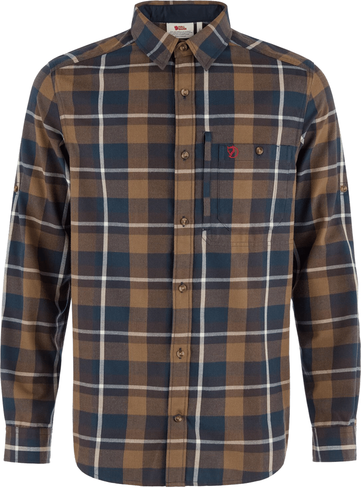 Fjällräven Men's Fjällglim Regular Shirt Wood Brown/Black Oak Fjällräven