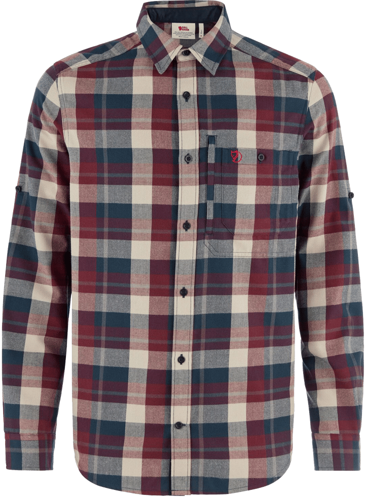 Fjällräven Men's Fjällglim Regular Shirt Dark Navy/Maroon Fjällräven