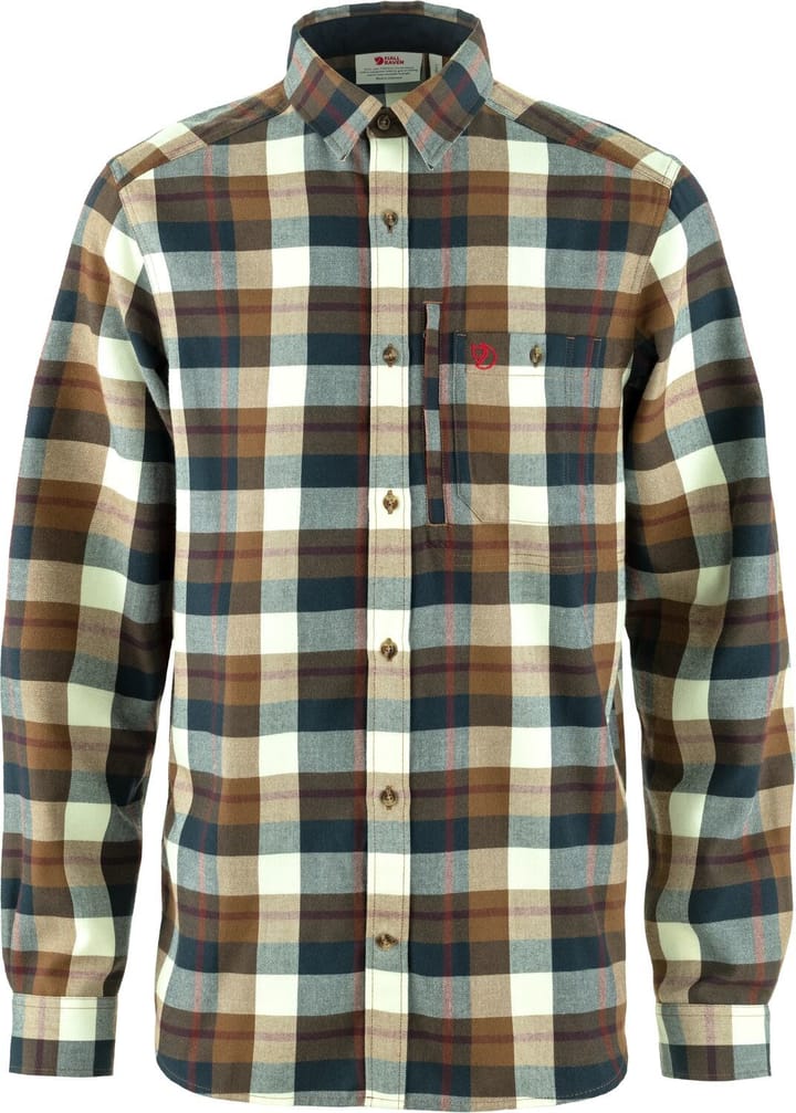 Fjällräven Men's Fjällglim Relaxed Shirt Wood Brown/Chalk White Fjällräven