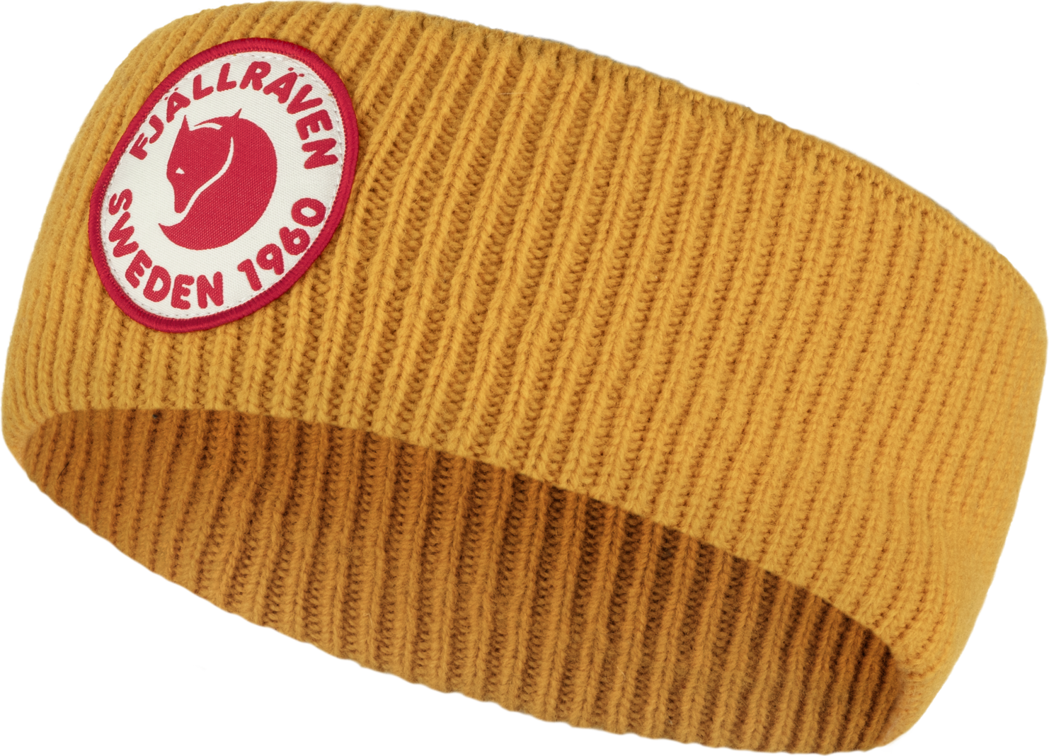 Fjällräven headband Beanie 1960 Logo Mustard Yellow Headband mössor dam – bild 2