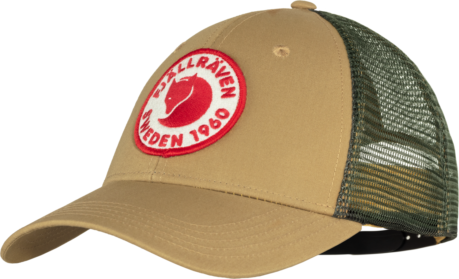 Fjällräven Beige trucker Keps 1960 Logo Långtradarkeps Buckwheat Brown Trucker herr – bild 3