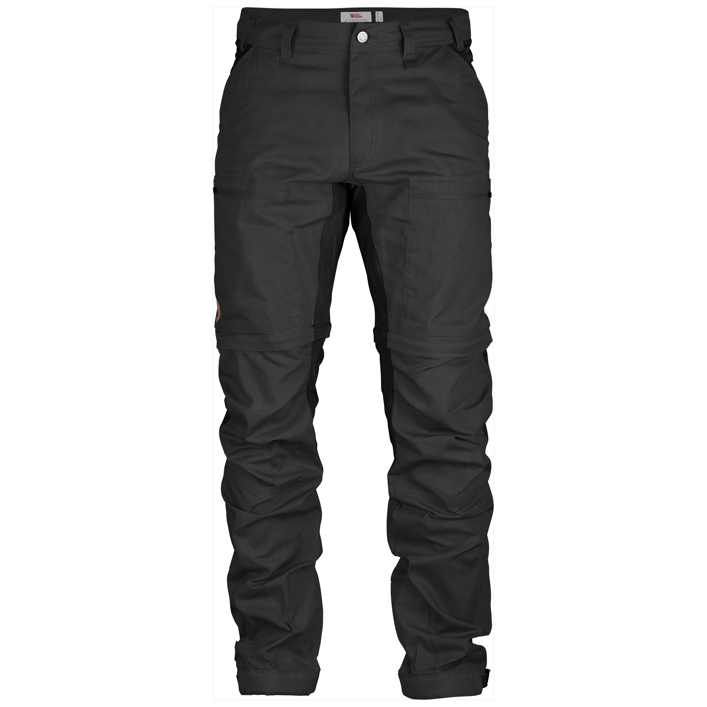 Fjällräven Fjällräven Men's Abisko Lite Trekking Zip-Off Trousers Dark Grey/Black 48 Long, Dark Grey/Black