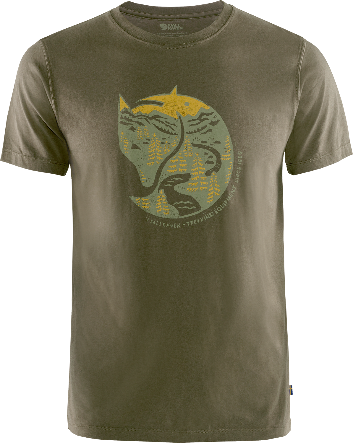 Fjällräven Men’s Arctic Fox T-shirt Dark Olive