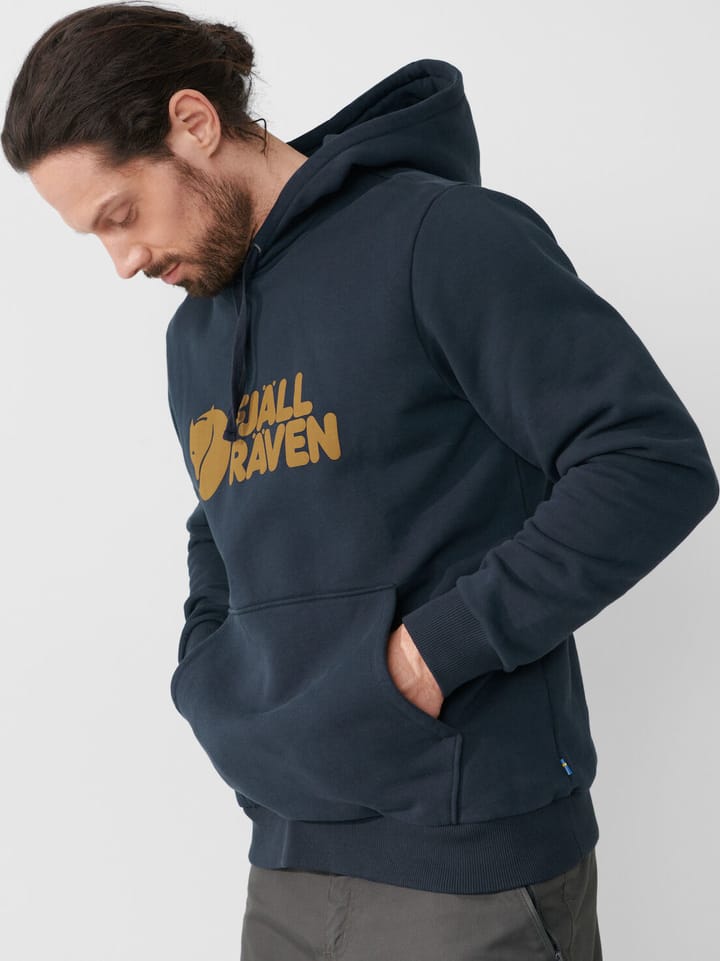 Fjällräven Men's Fjällräven Logo Hoodie Grey/Melange Fjällräven