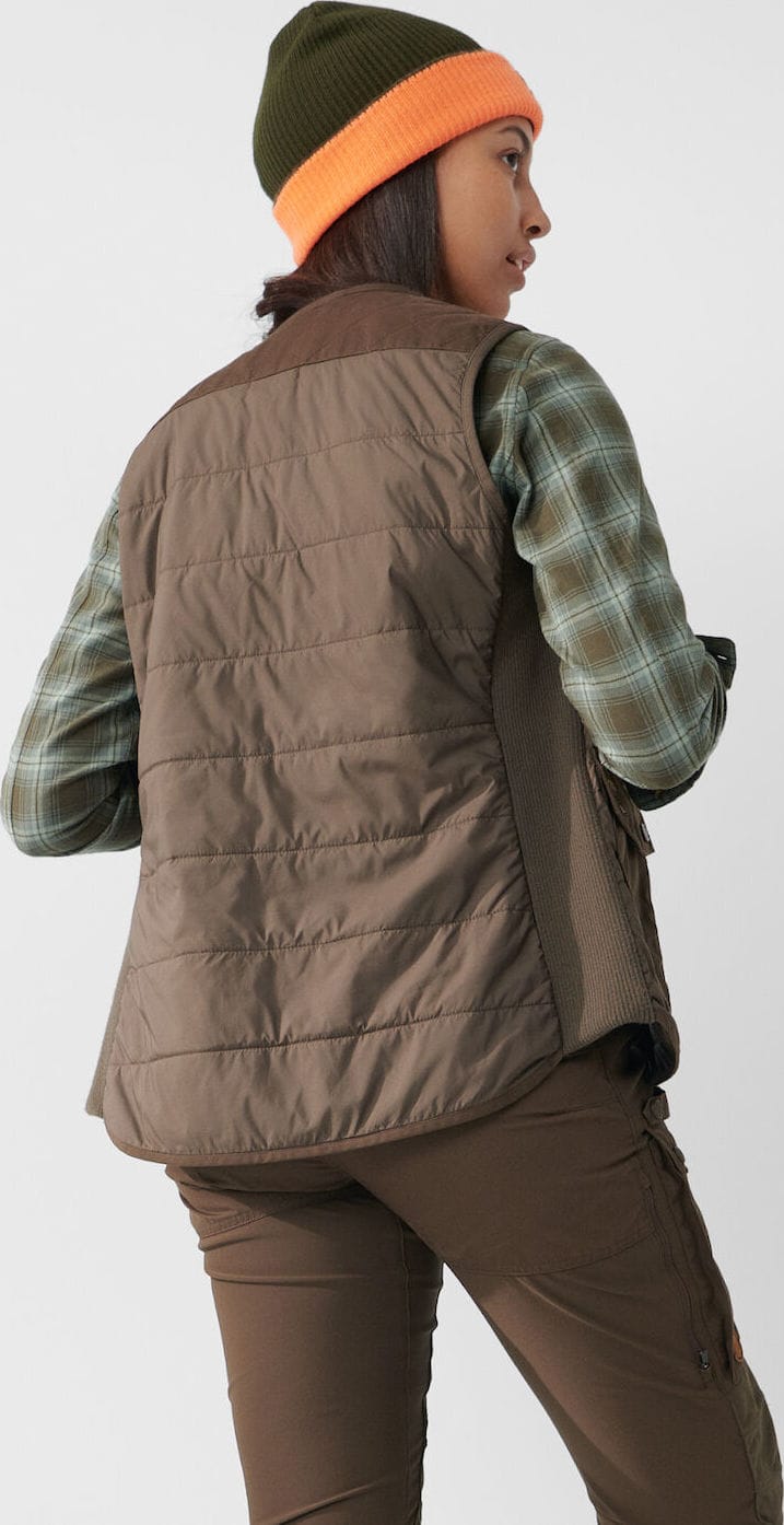 Women's Forest Wool Padded Vest Dark Olive Fjällräven