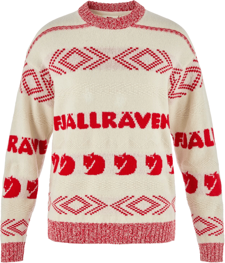 Fjällräven Women's Fjällräven Jacquard Knit Chalk White/True Red Fjällräven