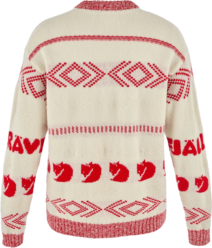 Fjällräven Women's Fjällräven Jacquard Knit Chalk White/True Red Fjällräven