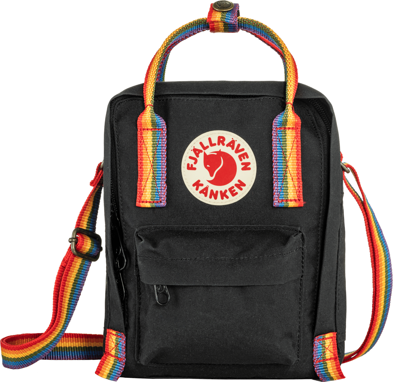 Fjällräven Kånken Rainbow Sling Black/Rainbow Pattern